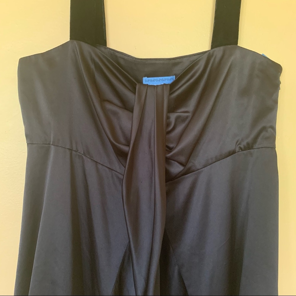Vera Wang Simply Vera Black Satin Velvet Straps Tank Top Size 14. - Picture 4 of 14
